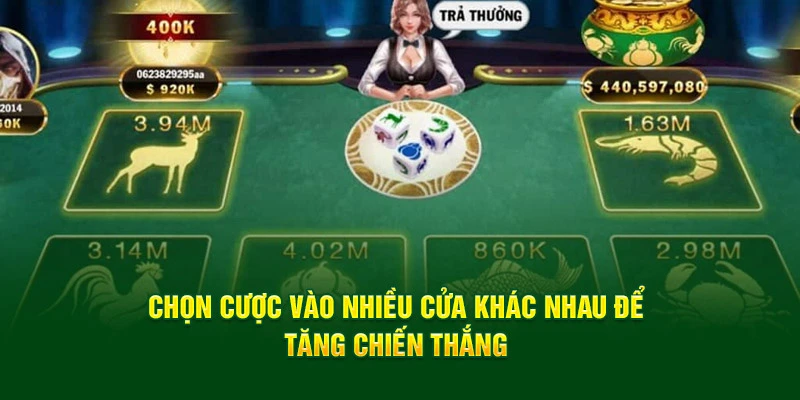 Chọn cược vào nhiều cửa khác nhau để tăng chiến thắng